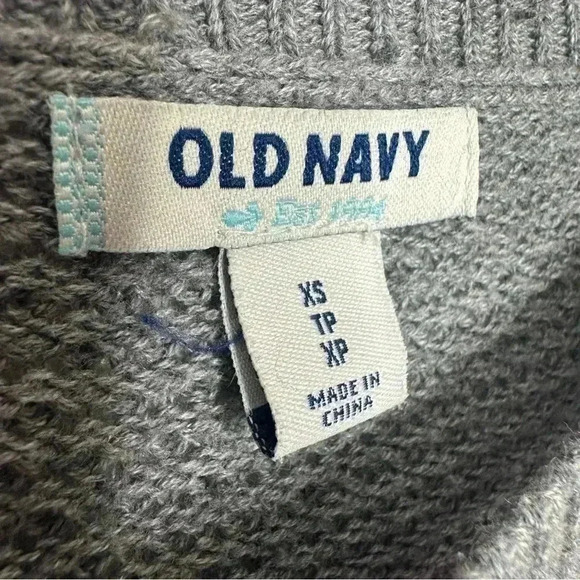 Old Navy Sweater Cable Knit Grey Size Extra Small - Picture 7 of 16